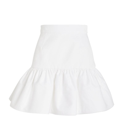 Patou Ruffled Mini Skirt In White