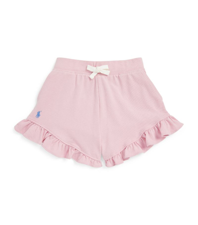 Ralph Lauren Kids' Polo Pony Cotton Shorts In Pink