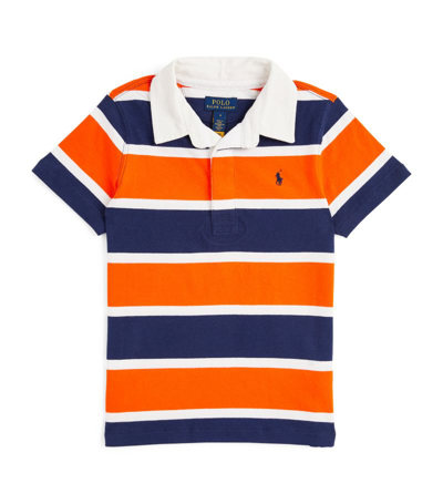 Ralph Lauren Kids' Cotton Striped Rugby Shirt (2-7 Years) In Blue