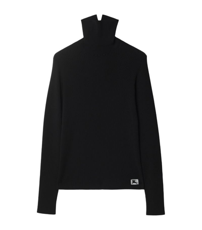 Burberry Wool Blend Sweater In Black
