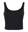 Brunello Cucinelli Cropped Tank Top In Black