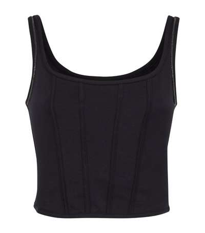 Brunello Cucinelli Cropped Tank Top In Black