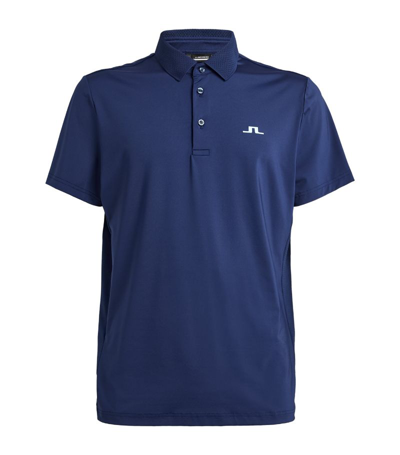 J. Lindeberg Logo Duff Polo Shirt In Blue