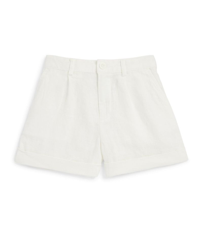 Ralph Lauren Kids' Linen Pleated Shorts (2-7 Years) In White