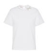 VALENTINO EMBELLISHED BOW T-SHIRT