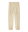 BURBERRY CRINKLED WIDE-LEG TRACK TROUSERS