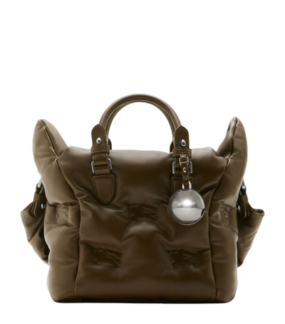 Burberry Padded Leather Shield Tote Bag In Green