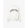 Shop Adanola Womens Light Grey Melange Varsity Brand-embroidered Organic-cotton Sweatshirt Xl