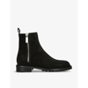 OFF-WHITE MILITARY ZIPPED SUEDE ANKLE BOOTS