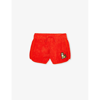 KENZO KENZO GIRLS BRIGHT RED KIDS LOGO-EMBROIDERED COTTON-BLEND SHORTS 4-10 YEARS