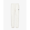 ADANOLA ADANOLA WOMEN'S LIGHT GREY MELANGE LOGO-EMBROIDERED TAPERED-LEG ORGANIC-COTTON JOGGING BOTTOMS