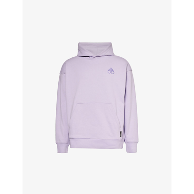 Moose Knuckles Serge Brand-logo Cotton-jersey Hoody In Orchid Petal - 1392