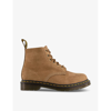 DR. MARTENS' DR. MARTENS WOMEN'S SAVANNAH TAN 101 SIX-EYELET LACE-UP LEATHER ANKLE BOOTS