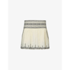 ISABEL MARANT ÉTOILE ISABEL MARANT ETOILE WOMENS ECRU PICADILIA EMBROIDERED COTTON MINI SKIRT