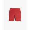 Stone Island Men's Red Logo-appliqué Elasticated-waist Swim Shorts