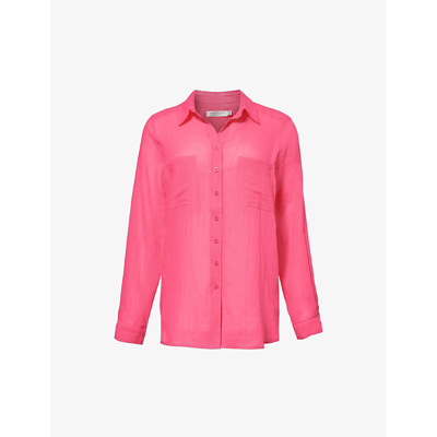 Seafolly Womens Paradise Pink Breeze Semi-sheer Cotton Shirt