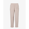 VARLEY VARLEY WOMEN'S TAUPE MARL THE ROLLED CUFF TAPERED-LEG MID-RISE STRETCH-WOVEN JOGGING BOTTOMS