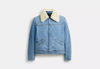 COACH OUTLET DENIM JACKET WITH SHEARLING