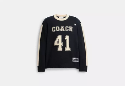Coach Outlet Varsity Sweater In Black