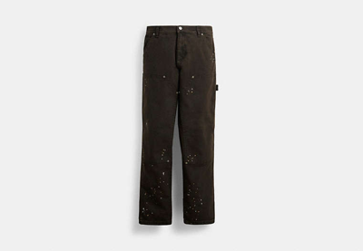Coach Outlet Canvas Pants In Brown