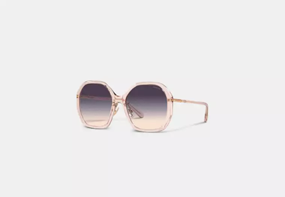 Coach Outlet Oversized Round Sunglasses In Pink