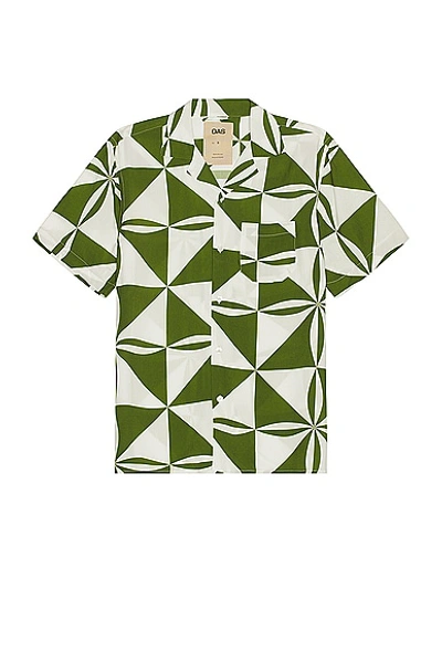 Oas Bloomy Plateau Viscose Shirt In Green