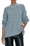 Pistola Carlen Mock Neck Oversize Sweater In Heather Grey