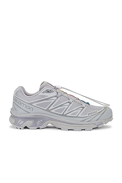 Salomon Gray Xt-6 Sneakers In Ghost Grey