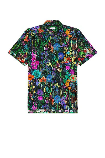 Engineered Garments Multicolor Floral Shirt In Wf092 Black Cotton F