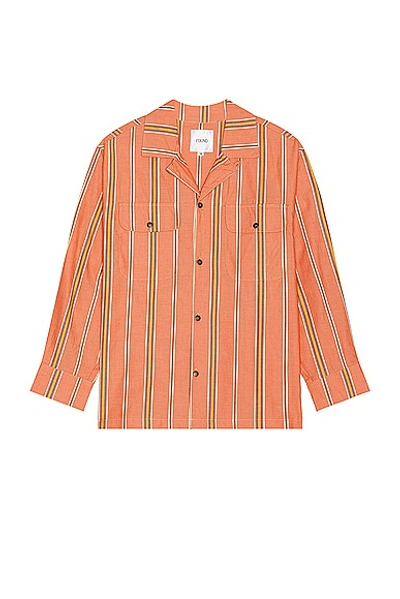 Found Citrus Stripe Cotton Button-up Shirt