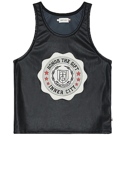 Honor The Gift A-spring Vegan Leather Tank In Black