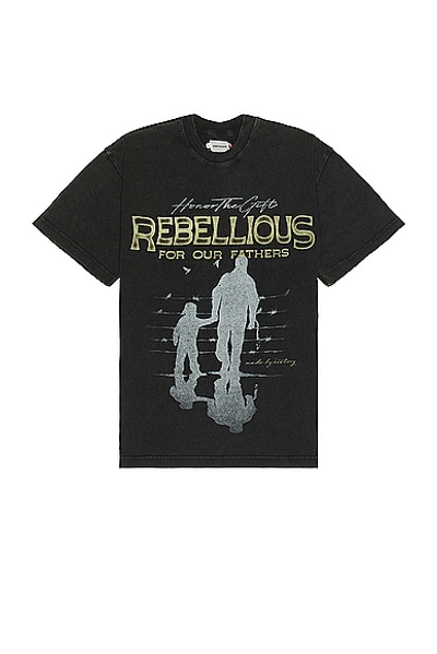 Honor The Gift A-spring Rebellious For Our Fathers Tee In Black