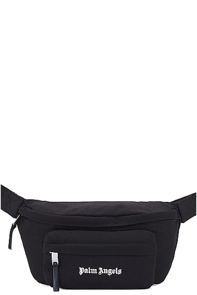 Palm Angels Cordura Logo-print Belt Bag In Black & White
