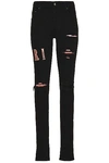 Amiri Skinny-jeans Mit Logo-applikation In Black Od