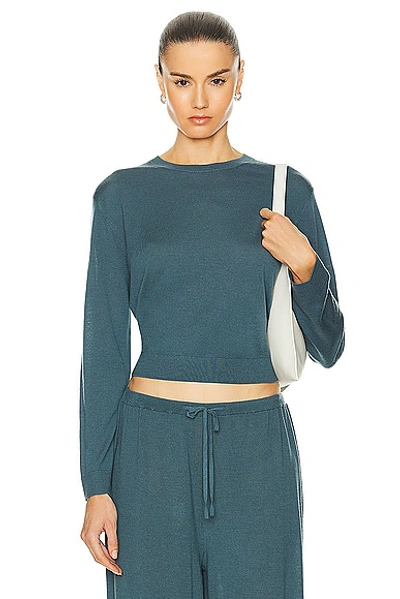 Leset James Classic Crew Sweater In Indigo