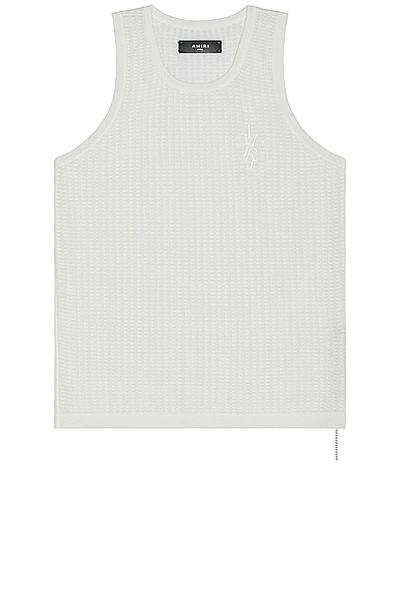 Amiri Waffle Stitch Tank In Summer Sand