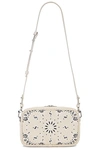Amiri Alabaster Bandana Paisley-embroidered Raffia Cross-body Bag In Alabaster