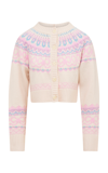 Loveshackfancy Shantae Patterned Wool Cardigan In Multi