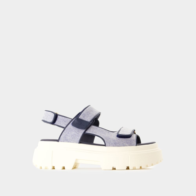 Hogan Chic Sandals With Elegant Strap Design In Blue