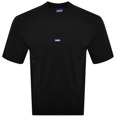 Hugo Blue Nieros Logo T Shirt Black