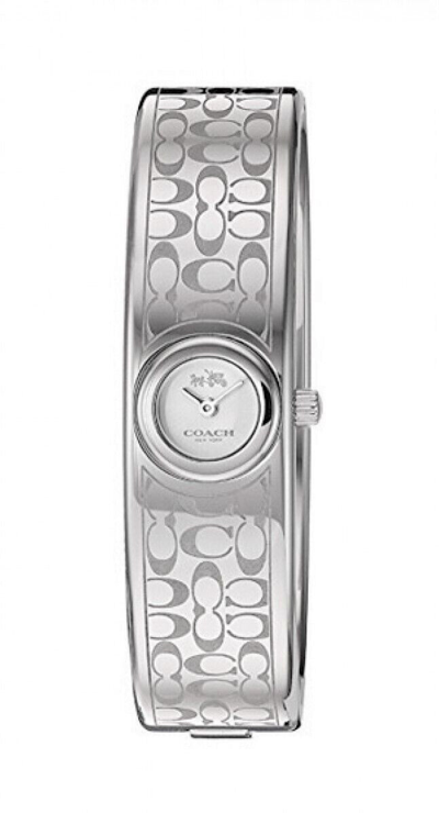 Pre-owned Coach 14502608 Scout Silver-tone Stainless Steel Bangle Women's Watch $295