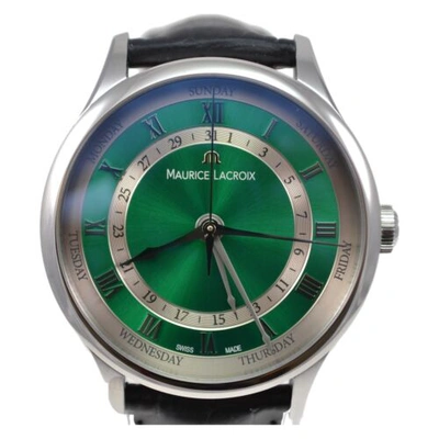 Pre-owned Maurice Lacroix Mp6507-ss001-610-2 Men's Masterpiece Tradition 5 Green Dial