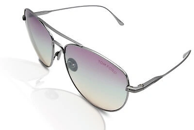 Pre-owned Tom Ford Ft0784 Milla Women's Sunglasses 16z Silver/purple Mirrored