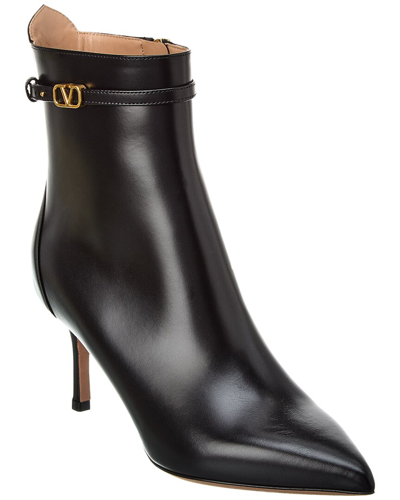 Valentino Garavani Women's Tan-go Ankle Boots In Calfskin Leather In Black