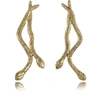 BERNARD DELETTREZ DESIGNER EARRINGS SNAKES BRONZE EARRINGS