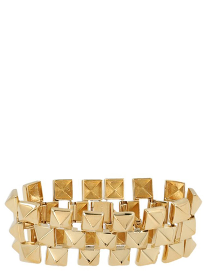 Valentino Garavani Rockstud Bracelet In Gold