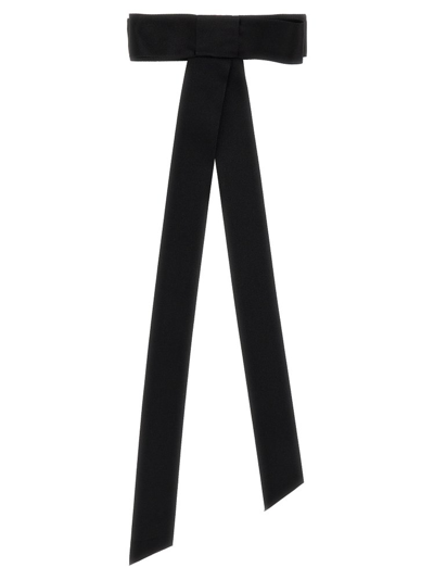 Dolce & Gabbana Satin Bow Tie In Black