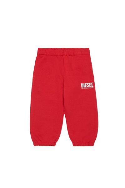 Diesel Kids Pdeb Logo Printed Trousers In Red