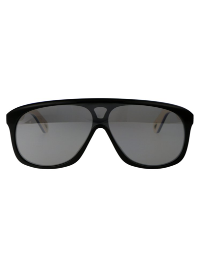 Chloé Eyewear Aviator Frame Sunglasses In Black