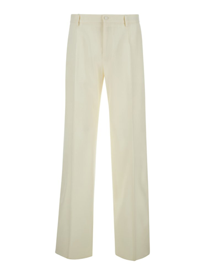 Dolce & Gabbana Straight Leg Trousers In White
